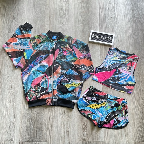 Adidas Originals X Farm Beach Printed Set - Picture 8 of 11